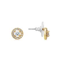 August Woods Gold Crystal Halo Circle Earrings - Gold