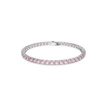 Swarovski Matrix Round Pink Tennis Bracelet - 16.5cm