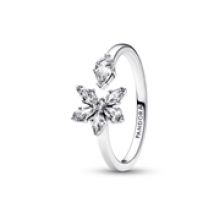 Pandora Sparkling Herbarium Cluster Open Ring - 56