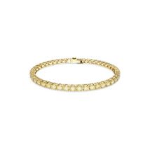 Swarovski Matrix Gold + Yellow Round Tennis Bracelet - 16.5cm
