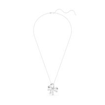 Swarovski Volta Silver Long Bow Necklace - 75cm