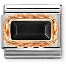 Nomination Black Agate Baguette Stone Charm