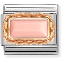 Nomination Pink Coral Baguette Stone Charm