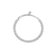 Karma Silver Crystal Disco Ball Bangle - Silver