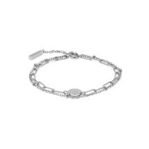 Olivia Burton Classic Illusion Silver Stacking Bracelet - 18cm