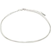 Pilgrim Care Recycled Layered Anklet - Silver