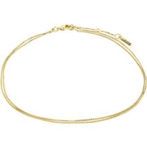 Pilgrim Care Recycled Layered Anklet - Gold