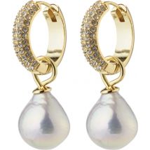 Pilgrim Gold Edele Chunky Pearl Hoop Earrings - Gold