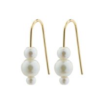 Pilgrim Gold Elberta Trio Pearl Earrings - Gold