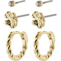 Pilgrim Gold Recycled Emanuelle Earring Set - Gold