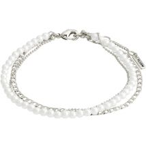 Pilgrim Silver Baker Pearl 3-In-1 Bracelet - 16cm