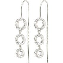 Pilgrim Silver Recycled Rogue Crystal Drop Earrings - Silver