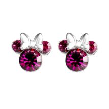 Disney Silver Minnie Mouse Birthstone Earrings - October