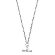 ChloBo Silver Balanced Aura T-bar Necklace - 40cm