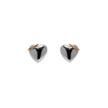 Olivia Burton Classic Knot Heart Silver + Rose Gold Earrings - Rose Gold
