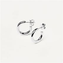 PDPAOLA Silver Medium Cloud Hoop Earrings - Silver