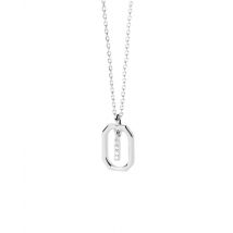 PDPAOLA Silver Mini Letter Necklace - Letter I