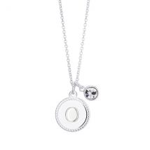 Karma Silver Letter Coin Necklace - Letter O