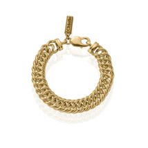 ChloBo Gold Luxe Double Curb Bracelet - Gold