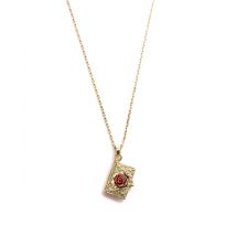 Bill Skinner Rose Book Locket Long Necklace - Gold