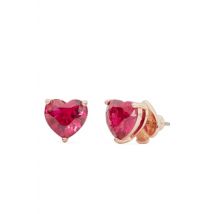 Kate Spade New York Gold Red Crystal Heart Earrings - Gold