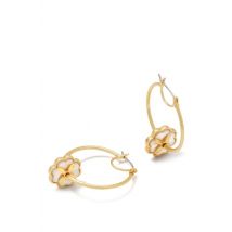 Kate Spade New York Gold Mother Of Pearl Flower Hoop Earrings - Gold