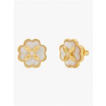 Kate Spade New York Gold Mother Of Pearl Flower Earrings - Gold