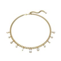 Swarovski Dextera Mixed Cuts Gold Tone Necklace - 50cm