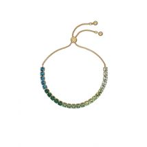 Ted Baker Melrah Green Crystal Slider Bracelet - Gold