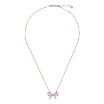 Ted Baker Rose Gold Talulat Crystal Twinkle Bow Necklace - 45cm