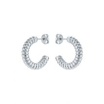 Ted Baker Silver Tottie Twist Hoop Earrings - Silver