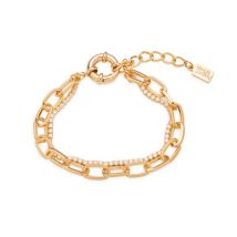 August Woods Gold Double Chain CZ Bracelet - Gold