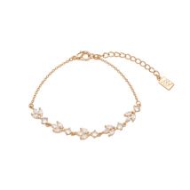 August Woods Gold Pearl Crystal Leaf Bracelet - Gold