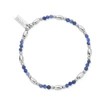 ChloBo Balance Beaded Sodalite Silver Bracelet - Silver