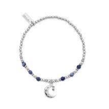 ChloBo Love By The Moon Silver Sodalite Bracelet - 18cm