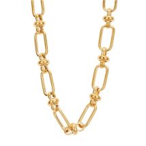 August Woods Gold Figaro Ball Chain Necklace - Gold