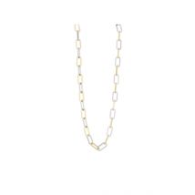 August Woods Silver Two-Tone Paperclip Necklace - 40cm
