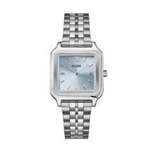 CLUSE Gracieuse Light Blue and Silver Square Watch - Silver