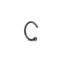 Over & Over Stainless Steel Black Open Nose Ring - Black