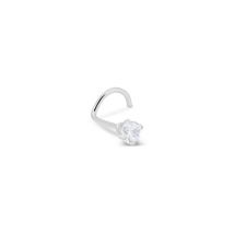 Over & Over Stainless Steel CZ Screw Ball Nose Stud - Silver