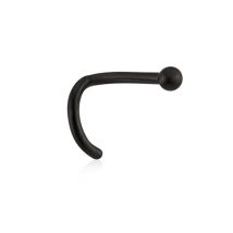 Over & Over Stainless Steel Black Screw Ball Nose Stud - Black