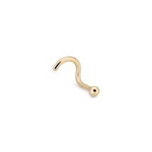 Over & Over Stainless Steel Gold Screw Ball Nose Stud - Gold