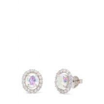 Kate Spade New York Silver Horizontal Oval Halo Studs - Silver