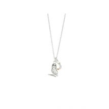 Karma Gold Plated Mix Owl Moon Necklace - Silver