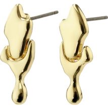 Pilgrim Gold Plated Alyssa Molten Small Recycled Earrings - Gold