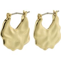 Pilgrim Gold Plated Flow Recycled Hoops - Gold
