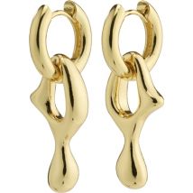 Pilgrim Gold Plated Wave Recycled Earrings - Gold