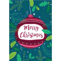 Argento Merry Christmas Card - Green