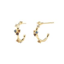 PDPAOLA Five Gold Hoop Earrings - Gold