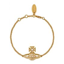 Vivienne Westwood Luiza Bas Relief Gold Tone Pearl Bracelet - Gold